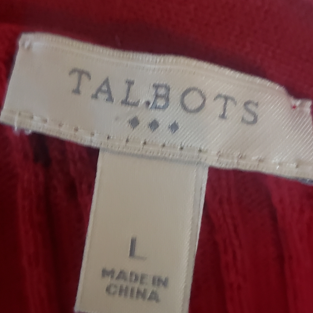 Talbots V Neck Sweater Size L View 5